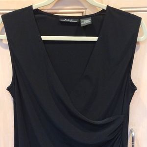 🔥F.L.P Black Faux Wrap Tunic Tank Top